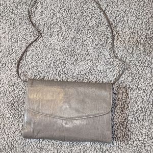 Silver Crossbody clutch bag